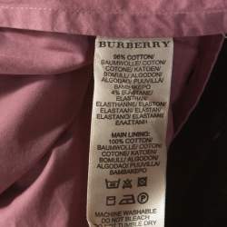 Pre Owned Burberry Brit Pink Stretch Cotton Button Front Shirt S