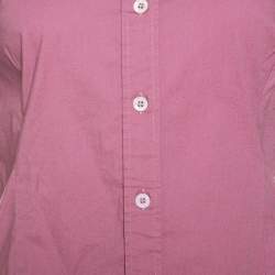Pre Owned Burberry Brit Pink Stretch Cotton Button Front Shirt S