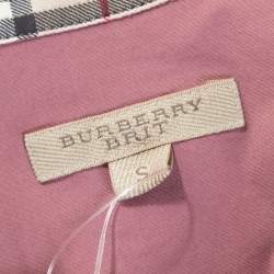 Pre Owned Burberry Brit Pink Stretch Cotton Button Front Shirt S