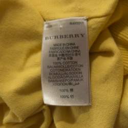 Pre Owned Burberry Brit Yellow Knit Button Front Cardigan S
