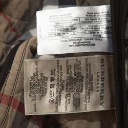 Pre Owned Burberry Black Diamond Quilted Coat M