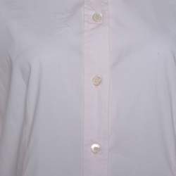 Burberry Light Pink Stretch Cotton Button Front Shirt L