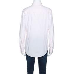 Burberry Light Pink Stretch Cotton Button Front Shirt L