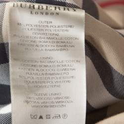 مملوكة مسبقًا Burberry Pink Cotton Double Breasted Harbourne Trench Coat L