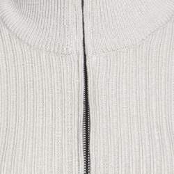 مملوكة مسبقًا كارديجان بربري تفاصيل رقعة كوع مضلع صوف بيج XS