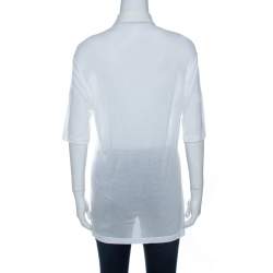 Pre Owned توب بربري بريت مودال أبيض بياقة M