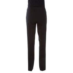 Pre Owned Burberry Black Stretch Wool Blend Tailored Trousers S