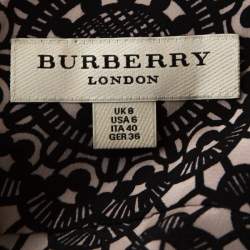 مملوكة مسبقًا قميص بربري أكمام طويلة حرير طباعة دانتيل Kensington  ثنائي اللون S