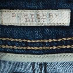 Pre Owned Burberry Brit Indigo Denim Slim Fit Kensington Jeans M
