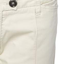 Pre Owned Burberry Beige Cotton Regular Fit Trousers M 