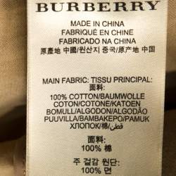 Pre Owned Burberry Brit Beige Cotton Sleeveless Trench Coat S