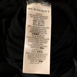 Pre Owned فستان بربري بوديكون مكشكش تركيو مرن أسود مقاس وسط (ميديوم)