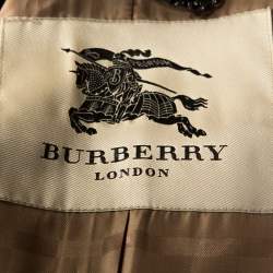 Pre Owned Burberry Beige Cashmere and Fox Fur Lined Belted Coat M
