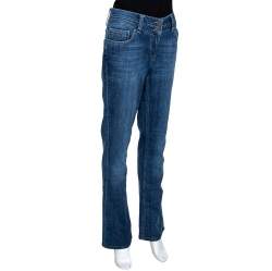 Pre Owned Burberry Indigo Denim Islington Boot Leg Jeans M