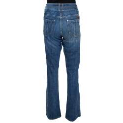 Pre Owned Burberry Indigo Denim Islington Boot Leg Jeans M