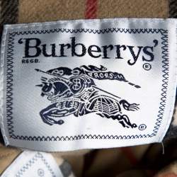 Pre Owned جاكت بربري منفوخ أزرار أمامية بني فينتدج L