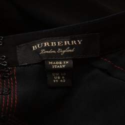 مملوكة مسبقًا فستان بربري متوسط ظهر مكشوف قصات حرير أسود مقاس وسط (ميديوم )