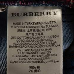 Pre Owned Burberry Brit Blue Washed Denim Langley Skinny Leggings S
