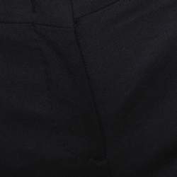 Pre Owned Burberry Black Wool Tailored Trousers S