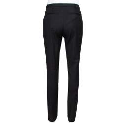 Pre Owned Burberry Black Wool Tailored Trousers S