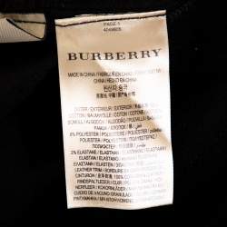 مملوكة مسبقًا بنطلون جينز بربري فضفاض حافة مضفرة دنيم أسود S