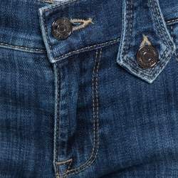 Pre Owned Burberry Blue Medium Washed Denim Flared Leg Jeans M
