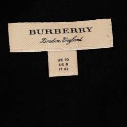 Burberry Pale Blue Printed Silk Long Sleeve Wrap Dress M