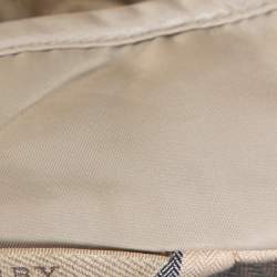 Pre Owned جاكيت بربري بريت سحاب أمامي مبطن بيج مقاس كبير جداً (اكس لارج)