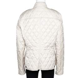 Pre Owned جاكيت بربر ي بريت سحاب أمامي مبطن بيج مقاس كبير جداً (اكس لارج)