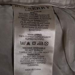 Pre Owned Burberry Beige Cotton A-Line Mini Skirt M
