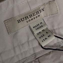 Pre Owned Burberry Beige Cotton A-Line Mini Skirt M