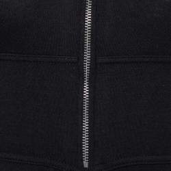  مملوكة مسبقًا Burberry Black Wool Front Zip Midi Dress XS