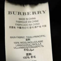 مملوكة مسبقًا Burberry Black Wool Front Zip Midi Dress XS