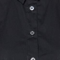 Pre Owned Burberry Black Stretch Cotton Long Sleeve Shirt M