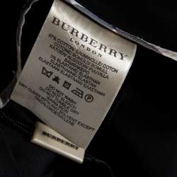 Pre Owned Burberry Black Cotton Pleated Skirt S