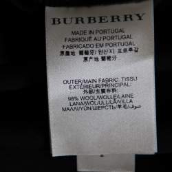 Pre Owned Burberry London Black Wool Blend Tailored Trousers S