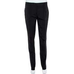 Burberry London Black Wool Blend Tailored Trousers S