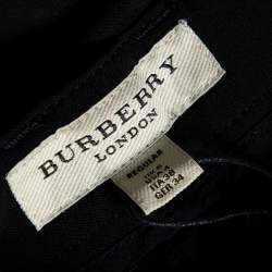 Burberry London Black Wool Blend Tailored Trousers S