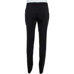 Pre Owned Burberry London Black Wool Blend Tailored Trousers S