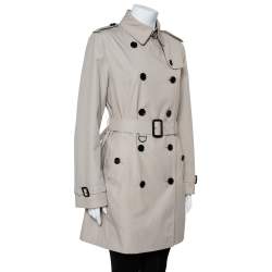 Pre Owned Burberry Stone Trench Coat M
