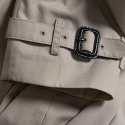 Pre Owned Burberry Stone Trench Coat M