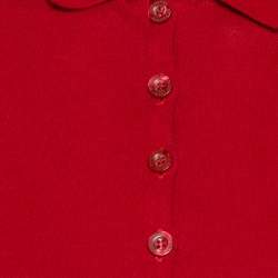 Pre Owned Burberry Brit Red Cotton Pique Polo T-Shirt XS