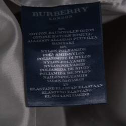 Pre Owned Burberry London Blue Cotton Nova Check Coat M