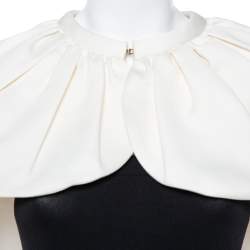 Pre Owned Burberry Cream Silk Wreningham Caplet (One Size)