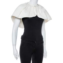 Pre Owned Burberry Cream Silk Wreningham Caplet (One Size)