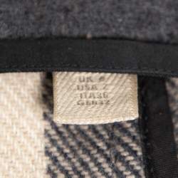 مملوكة مسبقًا معطف بربري بريت متوسط الطول بهودي حافة مزينة فرو صوف رصاصي مقاس صغير جداً (اكس سمول) 