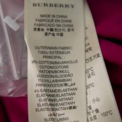 Pre Owned Burberry Brit Pink Logo Detail Polo T-Shirt M