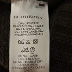 Pre Owned Burberry Brit Green Cashmere V-Neck Sweater L