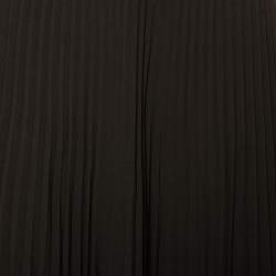 Pre Owned Burberry Dark Green Crepe Pleated Short Skirt L