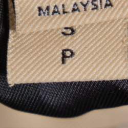 مملوكة مسبقًا جاكت بربري منفوخ ريش ناعم صناعي أسود مقاس صغير